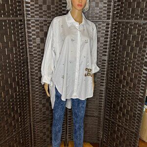 WOMEN COTTON SHIRT - TUNIC  SIZE M/XL